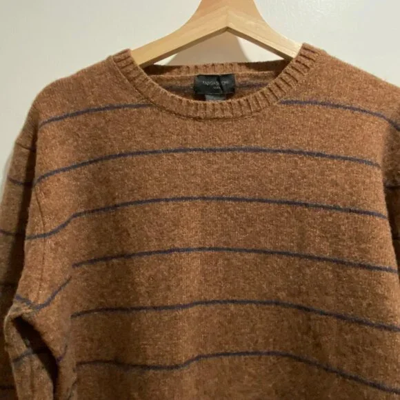1 Men Woman Magaschoni Merino Wool Minimalist Retro Preppy Grandpa Sweater M/L - Picture 2 of 5